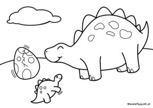 Przurocza rodzinka dinozaurów.