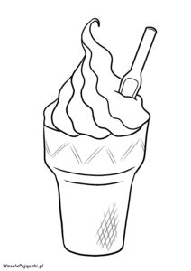 Kremowe lody w wafelku