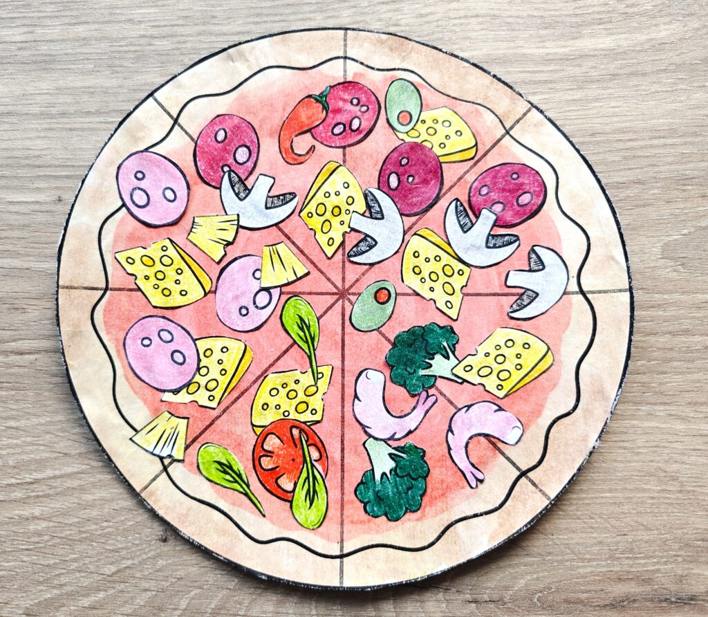 Gotowa pizza zrób to sam na podstawie materiałów do pobrania z wesolepajaczki.pl