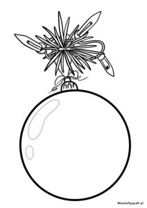 Bombka choinkowa jako kolorowanka pobudzająca wyobraźnię dzieci.