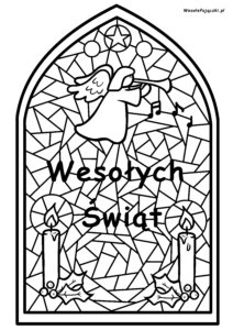 Świąteczny witraż z życzeniami "Wesołych Świąt"!