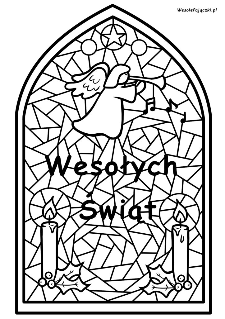 Świąteczny witraż z życzeniami "Wesołych Świąt"!